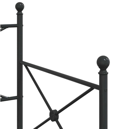 Divano Letto Estraibile senza Materasso Nero 80x200 cm Acciaio - homemem39