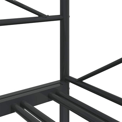 Divano Letto Estraibile senza Materasso Nero 90x200 cm Acciaio