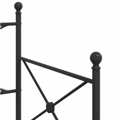 Divano Letto Estraibile senza Materasso Nero 90x200 cm Acciaio | homemem39
