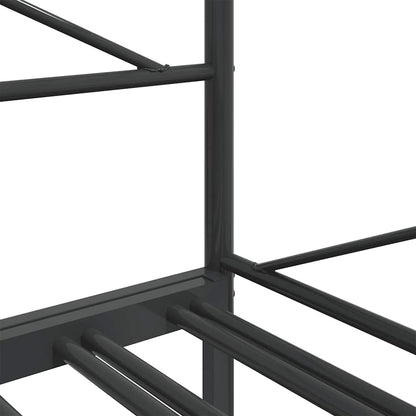 Divano Letto Estraibile senza Materasso Nero 100x200 cm Acciaio