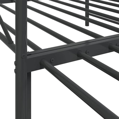 Divano Letto Estraibile senza Materasso Nero 100x200 cm Acciaio - homemem39