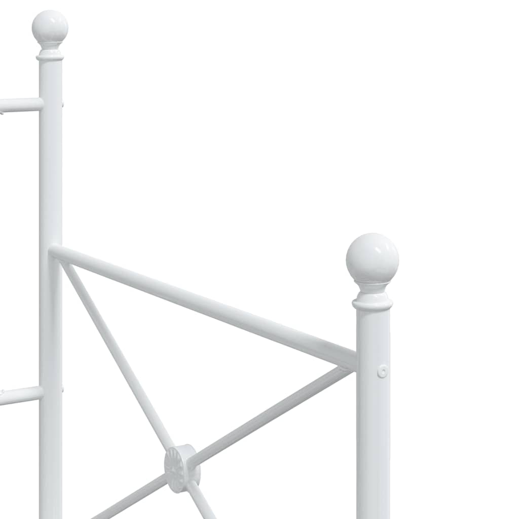 Dormeuse senza Materasso Bianco 80x200 cm in Acciaio - homemem39