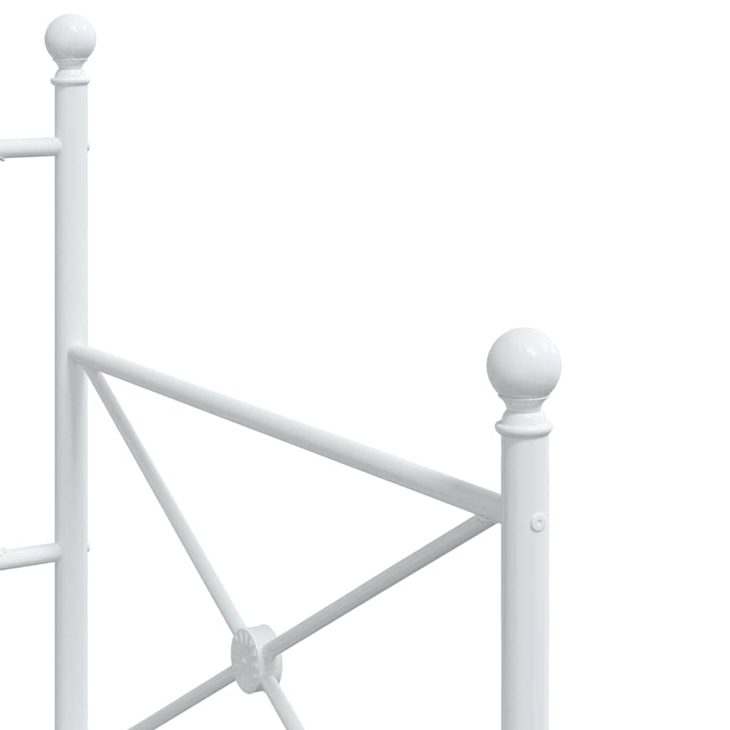 Dormeuse senza Materasso Bianco 90x190 cm in Acciaio - homemem39