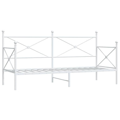Dormeuse senza Materasso Bianco 90x200 cm in Acciaio