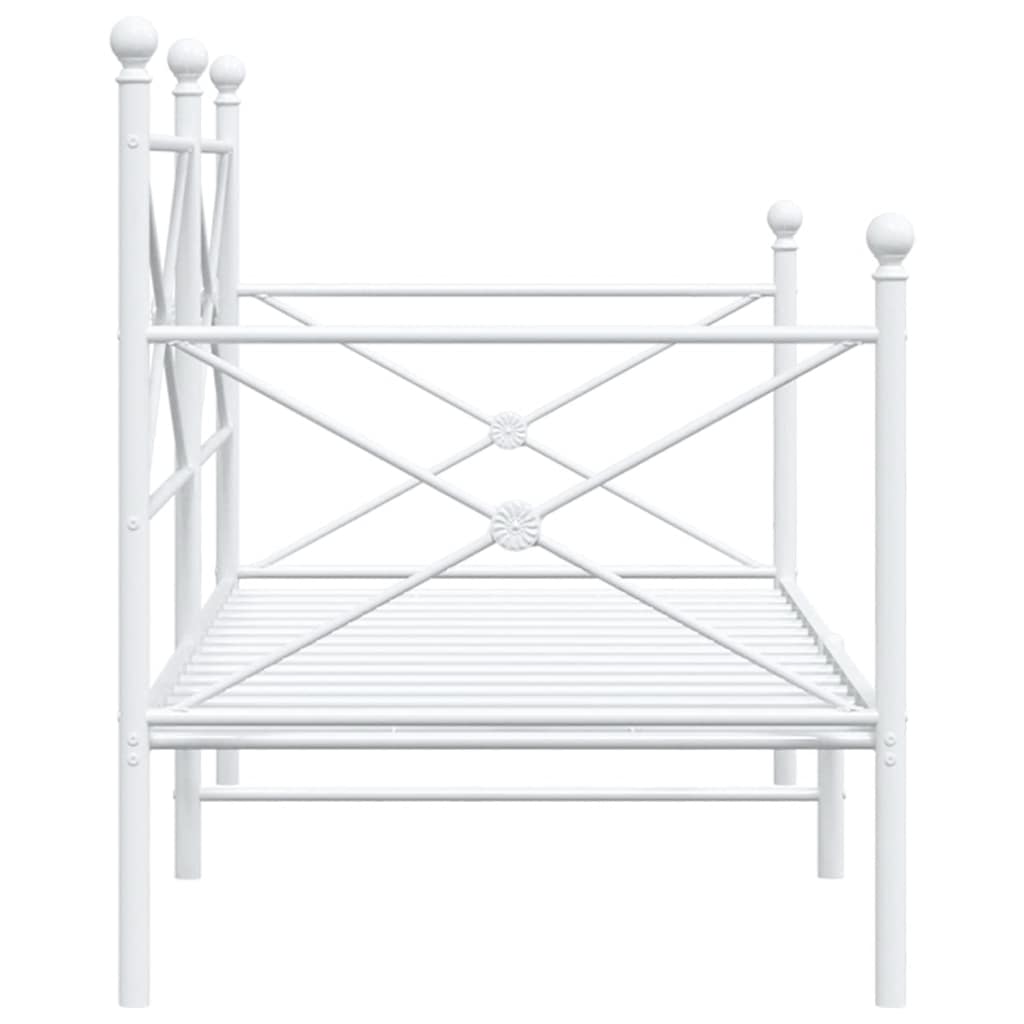 Dormeuse senza Materasso Bianco 90x200 cm in Acciaio