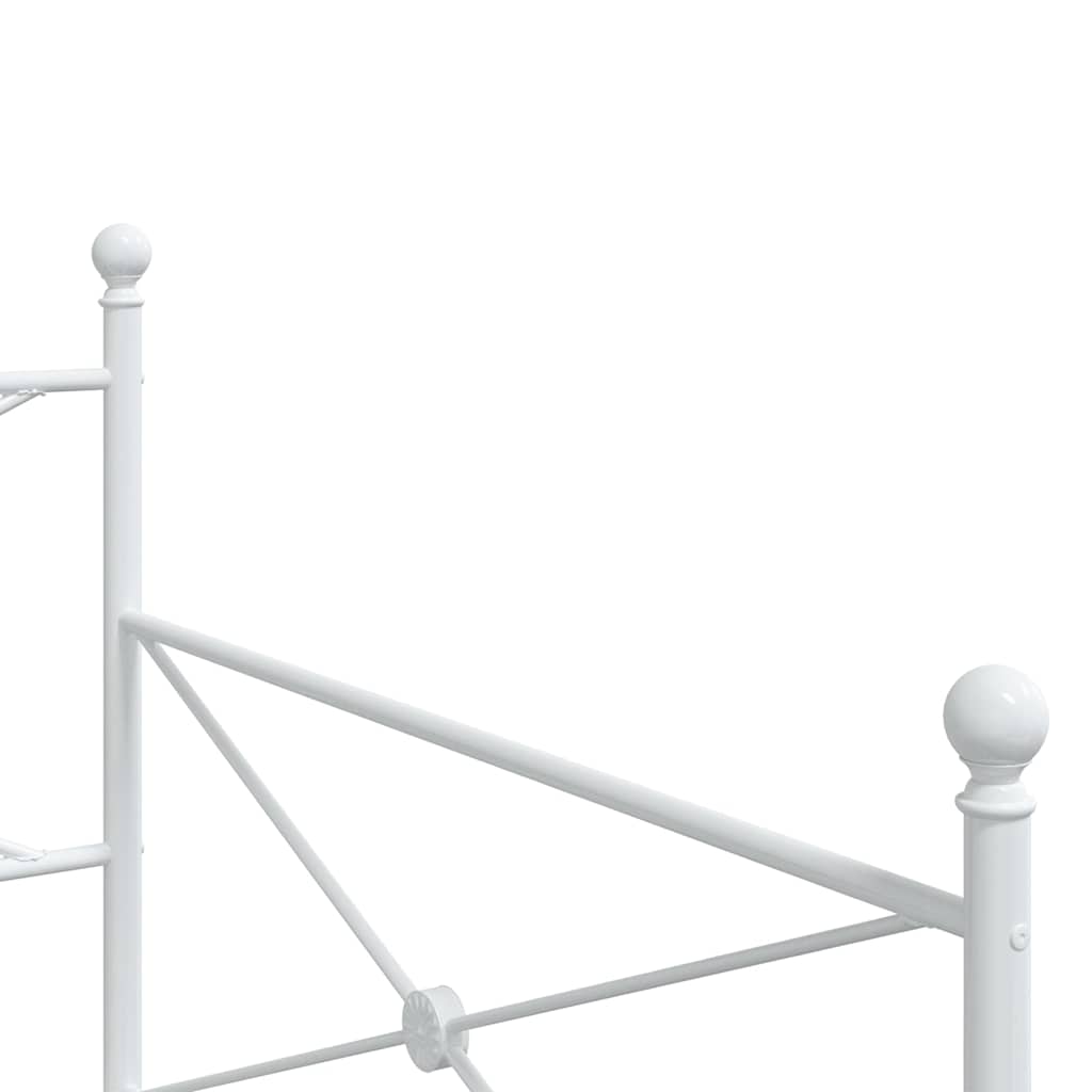 Dormeuse senza Materasso Bianco 100x190 cm in Acciaio - homemem39