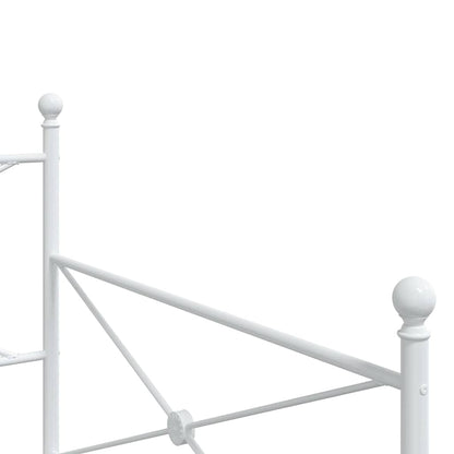 Dormeuse senza Materasso Bianco 100x190 cm in Acciaio - homemem39