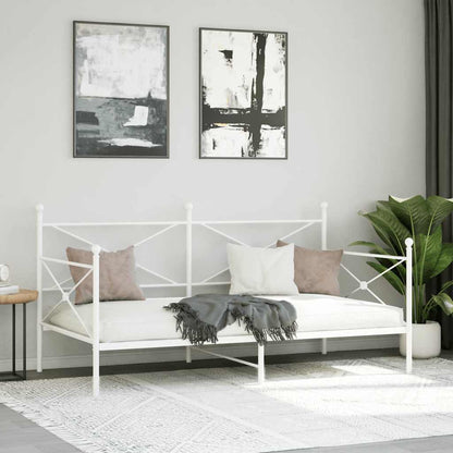 Dormeuse senza Materasso Bianco 100x200 cm in Acciaio | homemem39