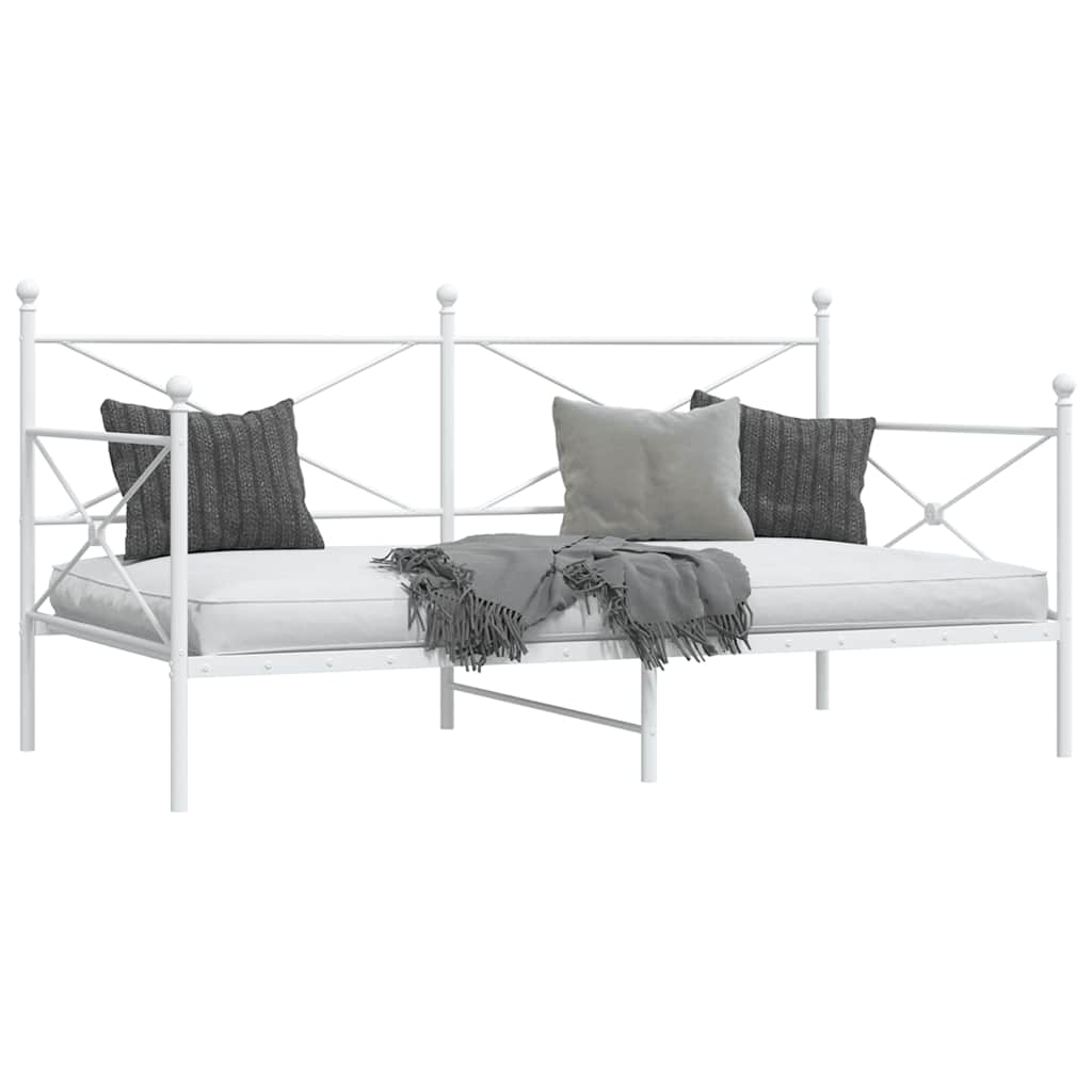 Dormeuse senza Materasso Bianco 100x200 cm in Acciaio