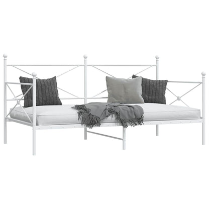 Dormeuse senza Materasso Bianco 100x200 cm in Acciaio