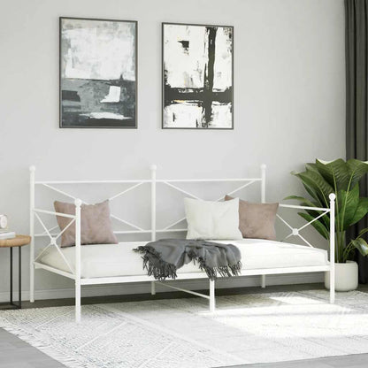Dormeuse senza Materasso Bianco 107x203 cm in Acciaio | homemem39