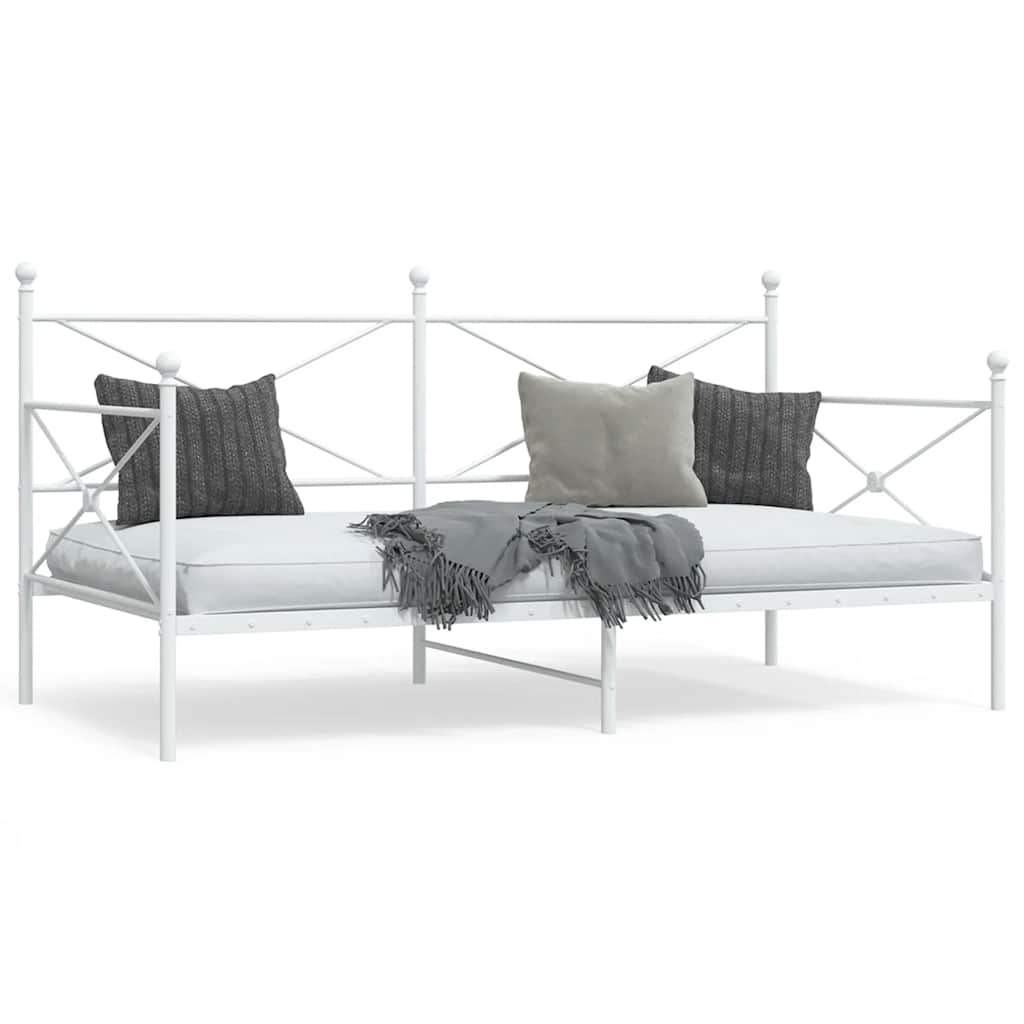 Dormeuse senza Materasso Bianco 107x203 cm in Acciaio | homemem39