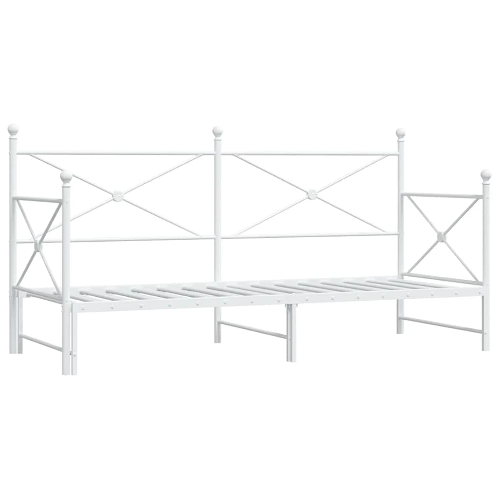 Divano Letto Estraibile senza Materasso Bianco 75x190cm Acciaio | homemem39