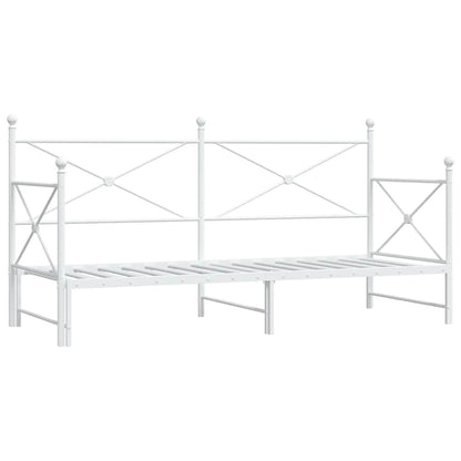 Divano Letto Estraibile senza Materasso Bianco 75x190cm Acciaio | homemem39