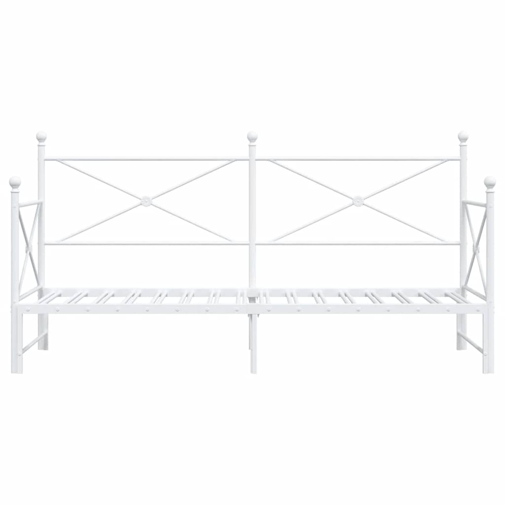 Divano Letto Estraibile senza Materasso Bianco 75x190cm Acciaio | homemem39