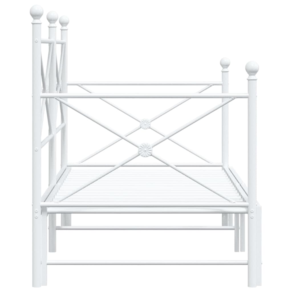 Divano Letto Estraibile senza Materasso Bianco 75x190cm Acciaio | homemem39