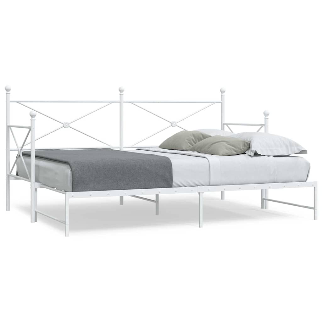 Divano Letto Estraibile senza Materasso Bianco 75x190cm Acciaio | homemem39