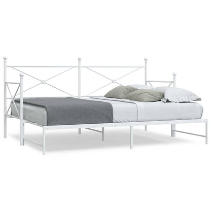 Divano Letto Estraibile senza Materasso Bianco 75x190cm Acciaio | homemem39