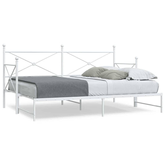 Divano Letto Estraibile senza Materasso Bianco 75x190cm Acciaio | homemem39
