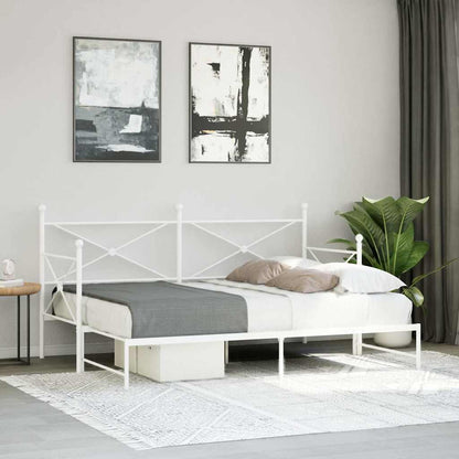 Divano Letto Estraibile senza Materasso Bianco 80x200cm Acciaio | homemem39