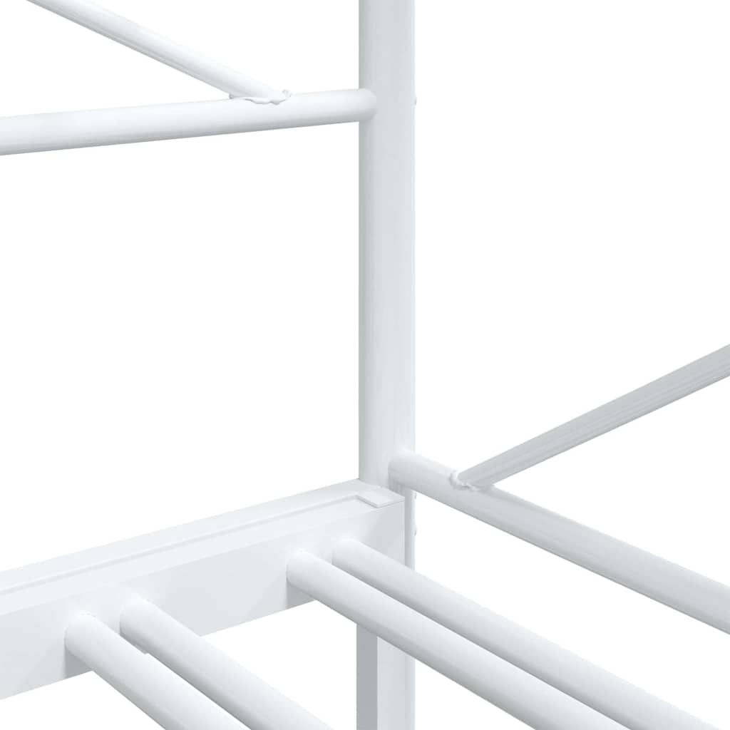 Divano Letto Estraibile senza Materasso Bianco 80x200cm Acciaio