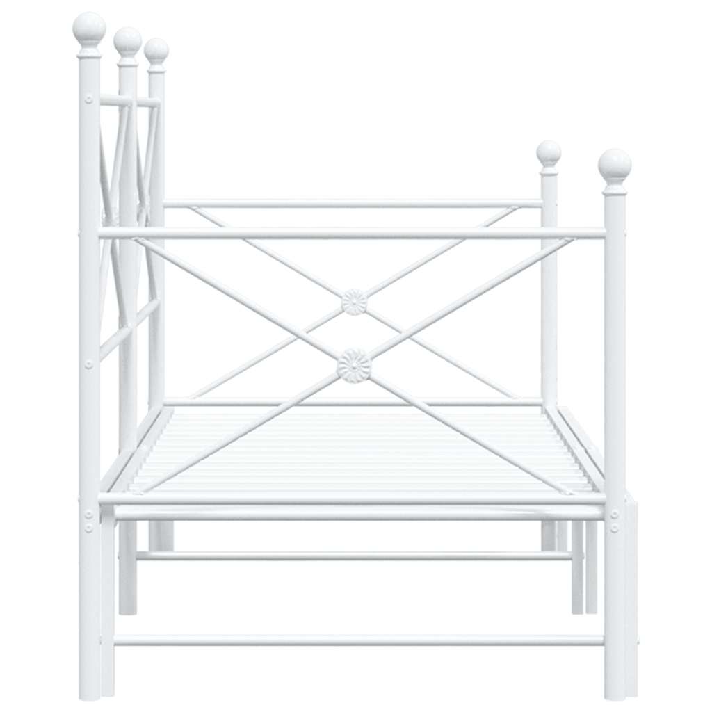 Divano Letto Estraibile senza Materasso Bianco 80x200cm Acciaio | homemem39