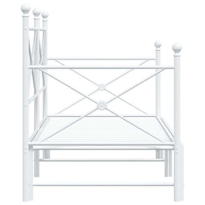 Divano Letto Estraibile senza Materasso Bianco 80x200cm Acciaio | homemem39