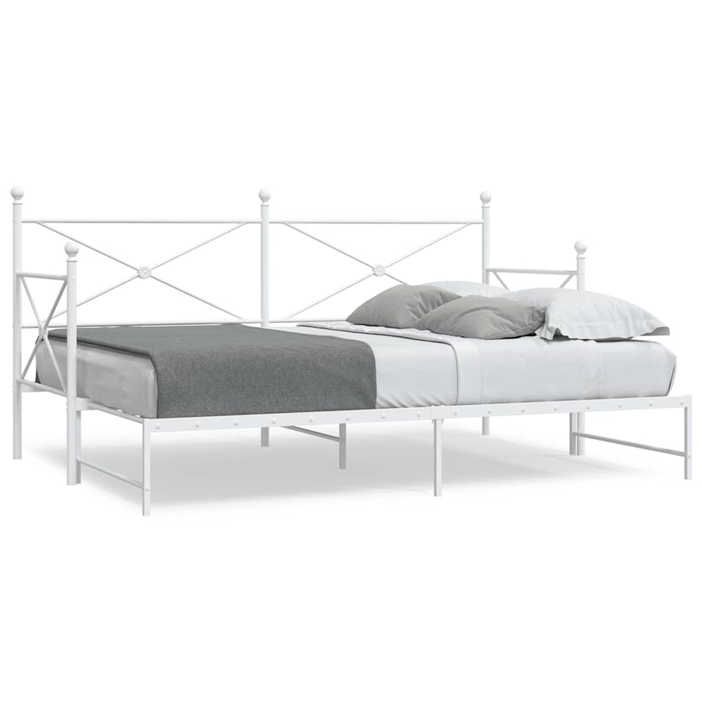 Divano Letto Estraibile senza Materasso Bianco 80x200cm Acciaio | homemem39