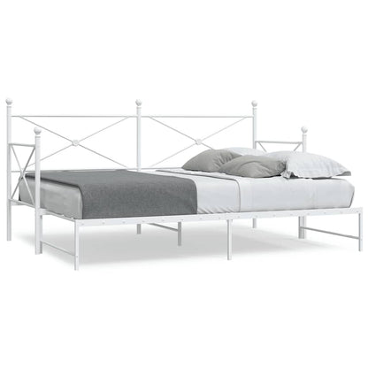 Divano Letto Estraibile senza Materasso Bianco 80x200cm Acciaio | homemem39