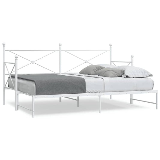 Divano Letto Estraibile senza Materasso Bianco 80x200cm Acciaio | homemem39