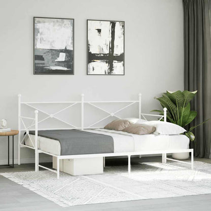 Divano Letto Estraibile senza Materasso Bianco 90x190cm Acciaio - homemem39