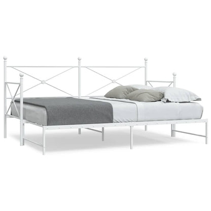 Divano Letto Estraibile senza Materasso Bianco 90x190cm Acciaio - homemem39