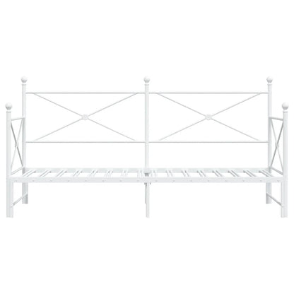 Divano Letto Estraibile senza Materasso Bianco 90x200cm Acciaio - homemem39