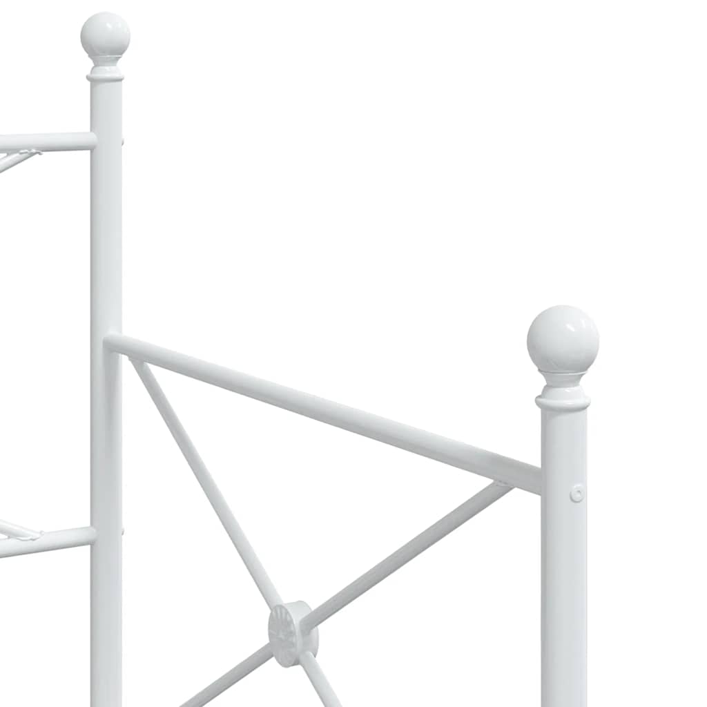 Divano Letto Estraibile senza Materasso Bianco 90x200cm Acciaio - homemem39