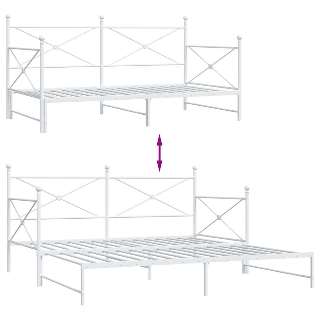Divano Letto Estraibile senza Materasso 107x203 cm in Acciaio | homemem39