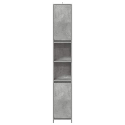 Set Mobili da Bagno 4 pz Grigio Cemento in Legno Multistrato