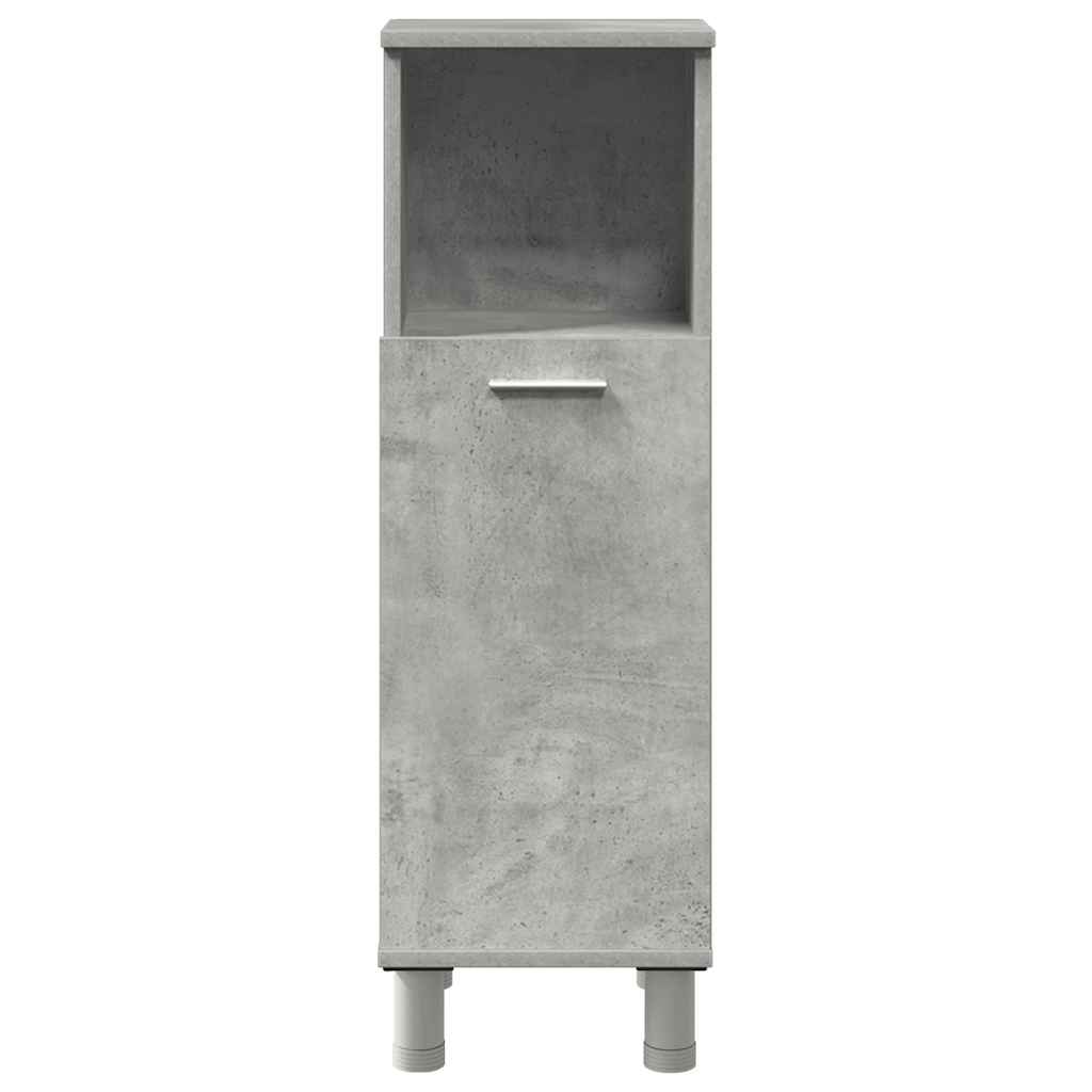 Set Mobili da Bagno 3 pz Grigio Cemento in Legno Multistrato