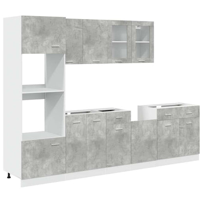 Set Mobili da Cucina 7 pz “Lyon” Grigio Cemento