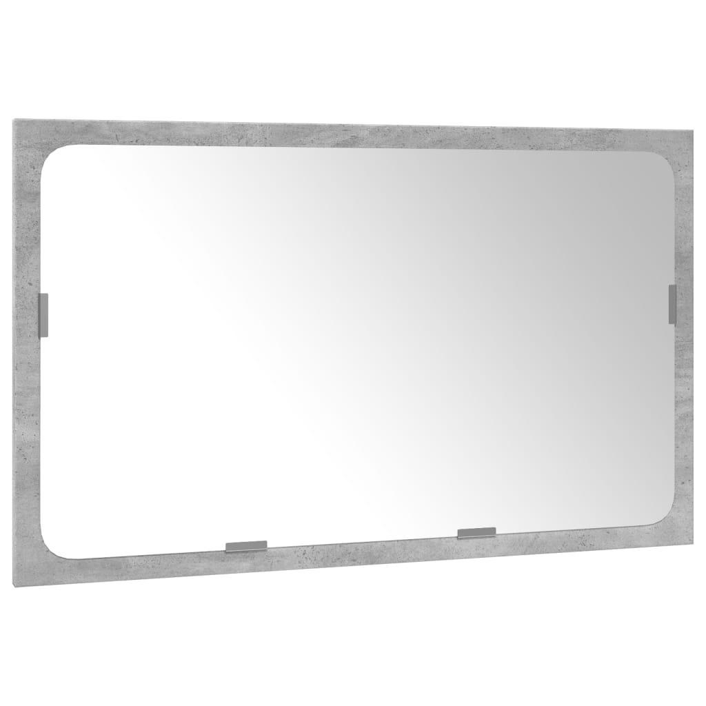 Set Mobili da Bagno 3 pz Grigio Cemento in Legno Multistrato