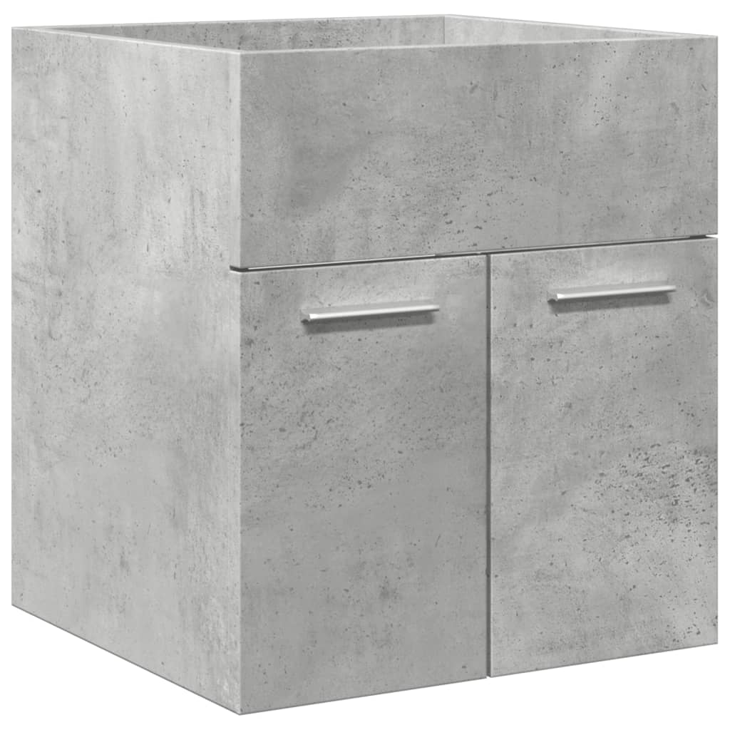 Set Mobili da Bagno 3 pz Grigio Cemento in Legno Multistrato | homemem39