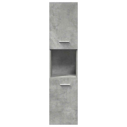 Set Mobili da Bagno 4 pz Grigio Cemento in Legno Multistrato | homemem39