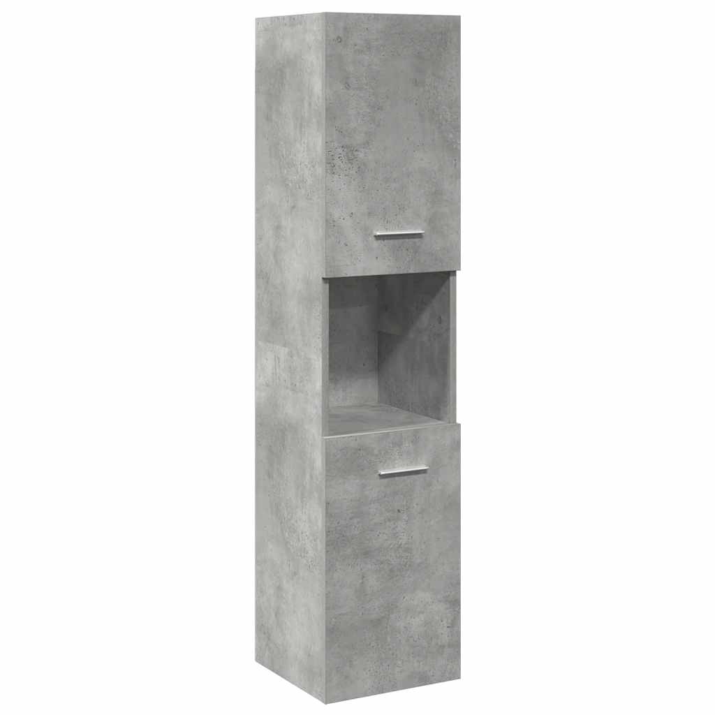 Set Mobili da Bagno 4 pz Grigio Cemento in Legno Multistrato | homemem39