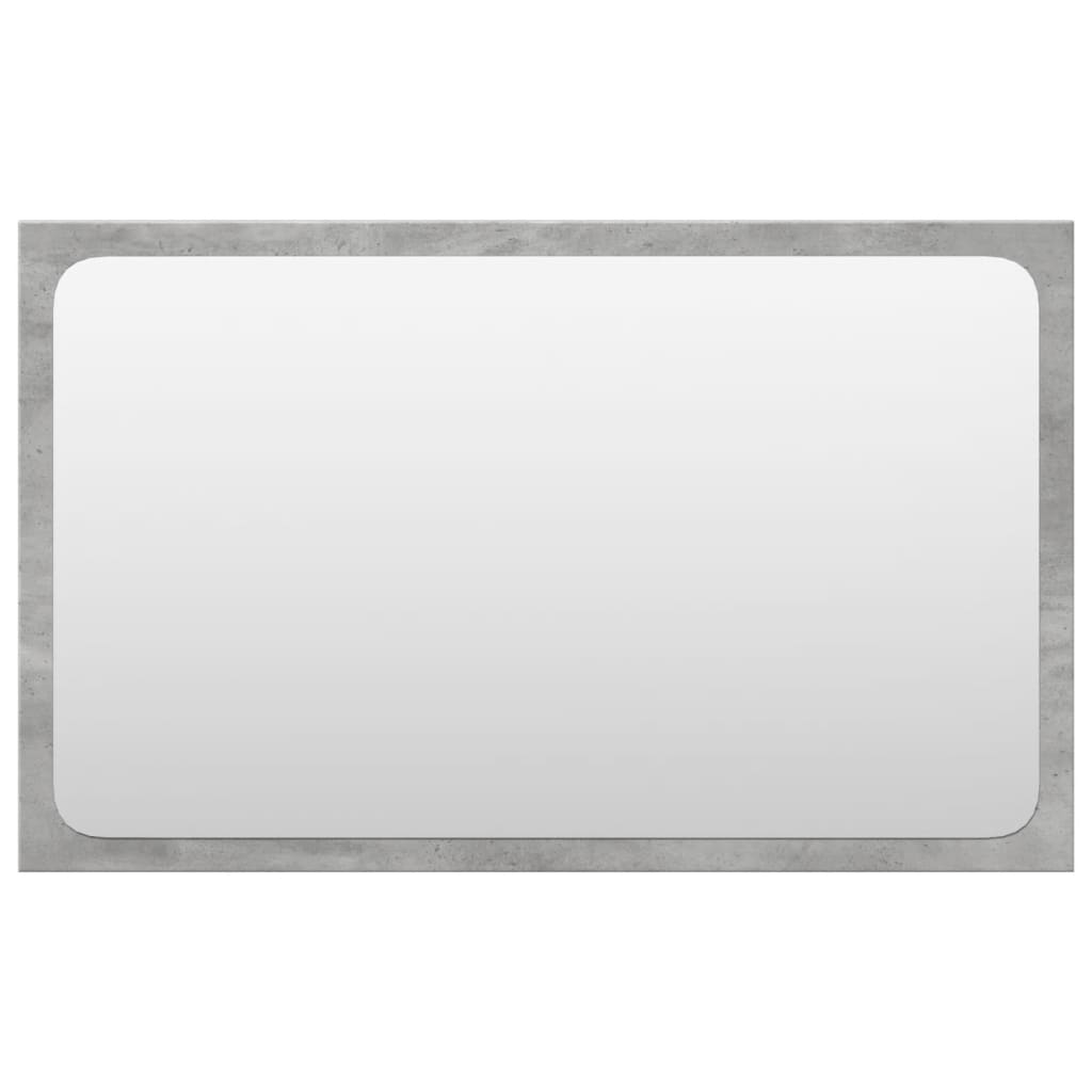 Set Mobili da Bagno 4 pz Grigio Cemento in Legno Multistrato