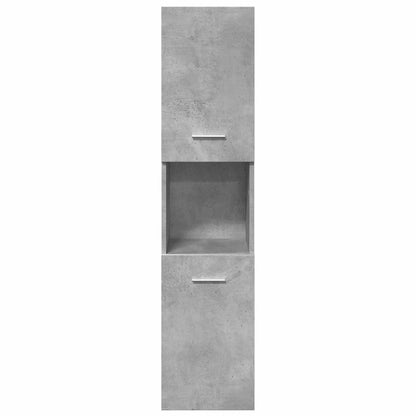 Set Mobili da Bagno 5 pz Grigio Cemento in Legno Multistrato