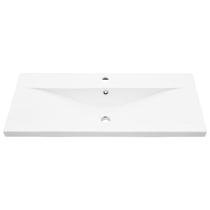 Set Mobili da Bagno 5 pz Grigio Cemento in Legno Multistrato