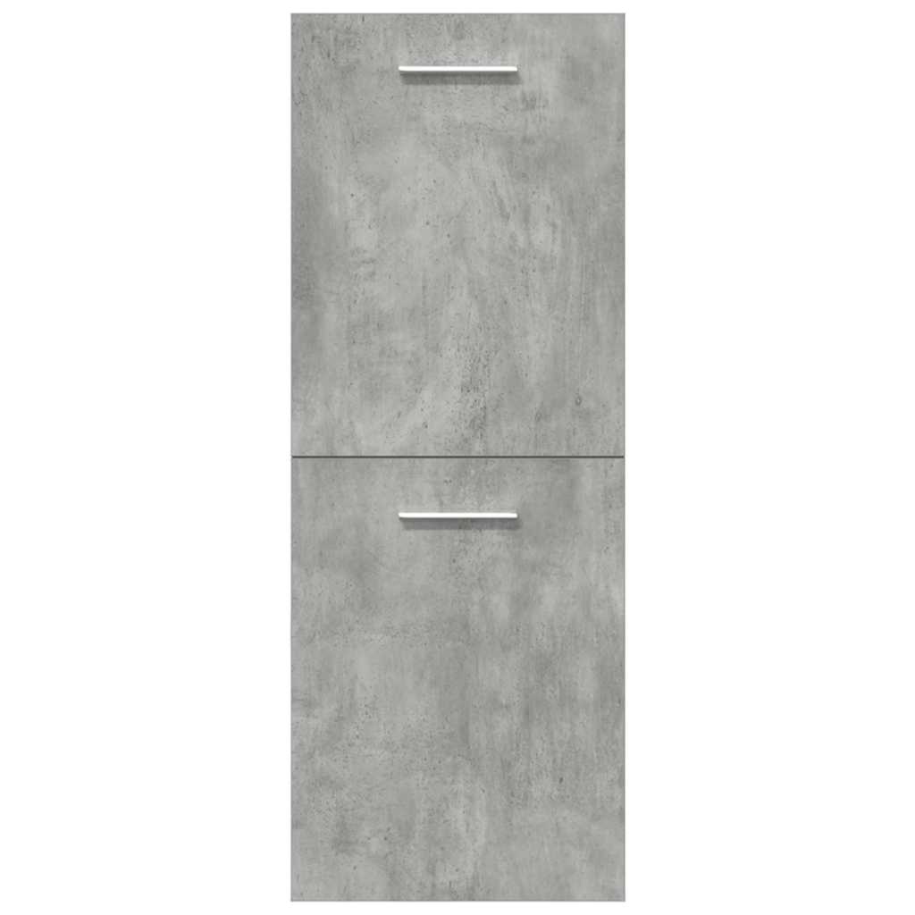 Set Mobili da Bagno 5 pz Grigio Cemento in Legno Multistrato