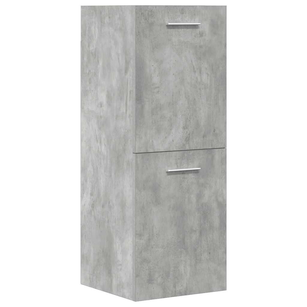 Set Mobili da Bagno 5 pz Grigio Cemento in Legno Multistrato