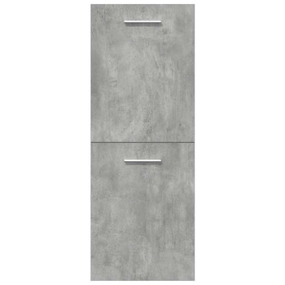 Set Mobili da Bagno 5 pz Grigio Cemento in Legno Multistrato