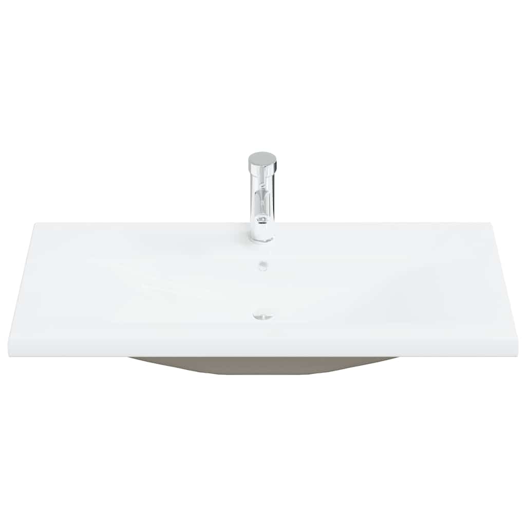 Set Mobili da Bagno 5 pz Grigio Cemento in Legno Multistrato