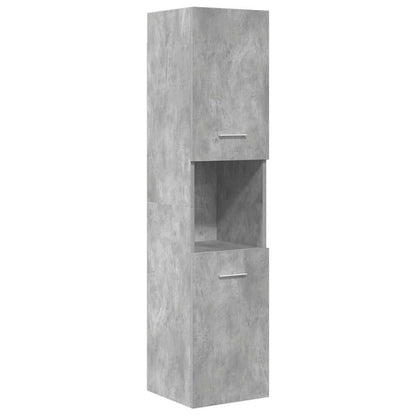 Set Mobili da Bagno 4 pz Grigio Cemento in Legno Multistrato | homemem39